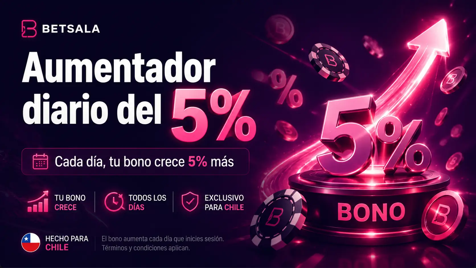 Aumentador diario del 5%